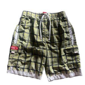 Ingear Boys Plaid Cargo Swim Trunks Size M